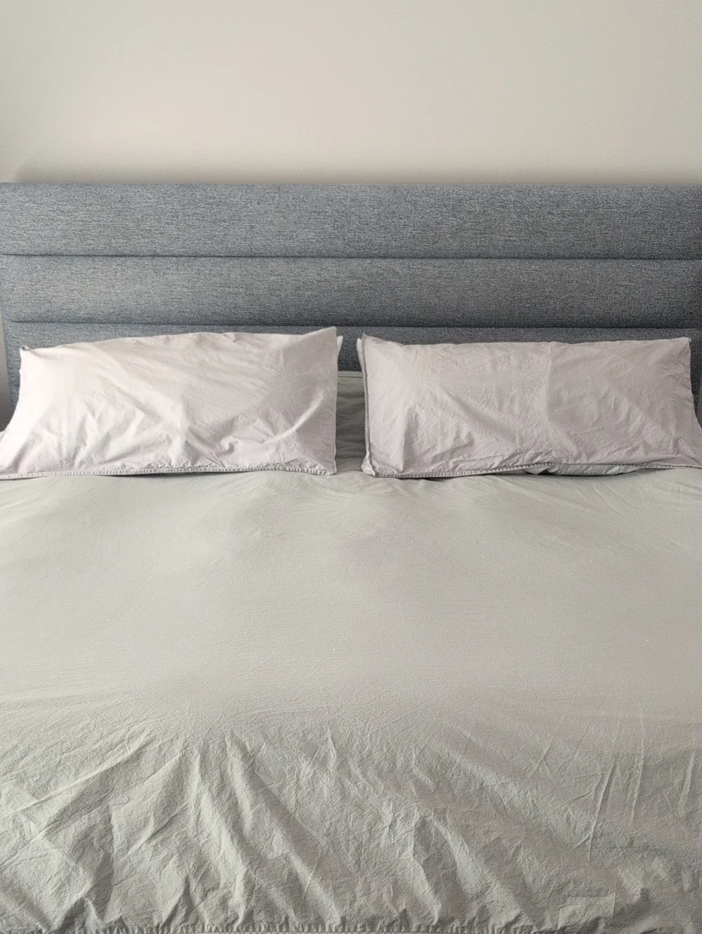 West Elm King Size Light Gray Duvet Cover Set
